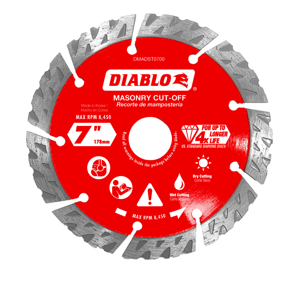 Diablo 7" Diamond Segmented Turbo Masonry Cut-Off Blade DMADST0700