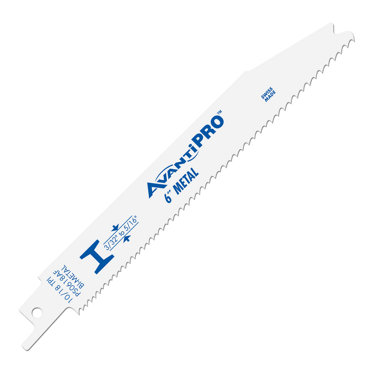 AvantiPRO 6" 14/18 TPI Bi-Metal Recip Blade for Thick to Medium Metal Cutting