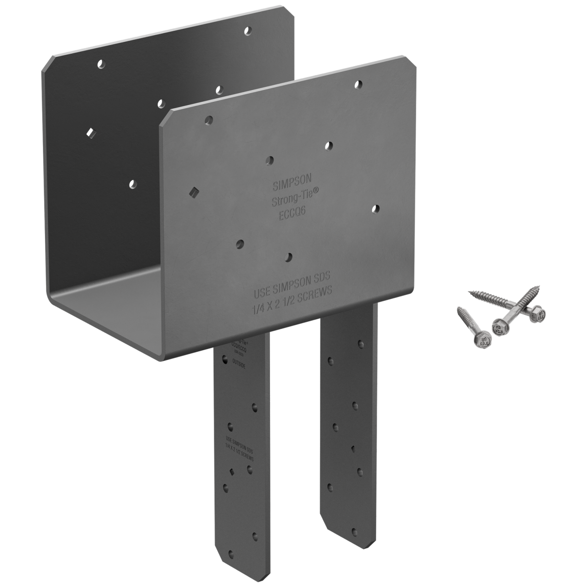 Simpson ECCQ64SDS2.5 End Column Cap w/SDS Screws for 6x Beam, 4x Post