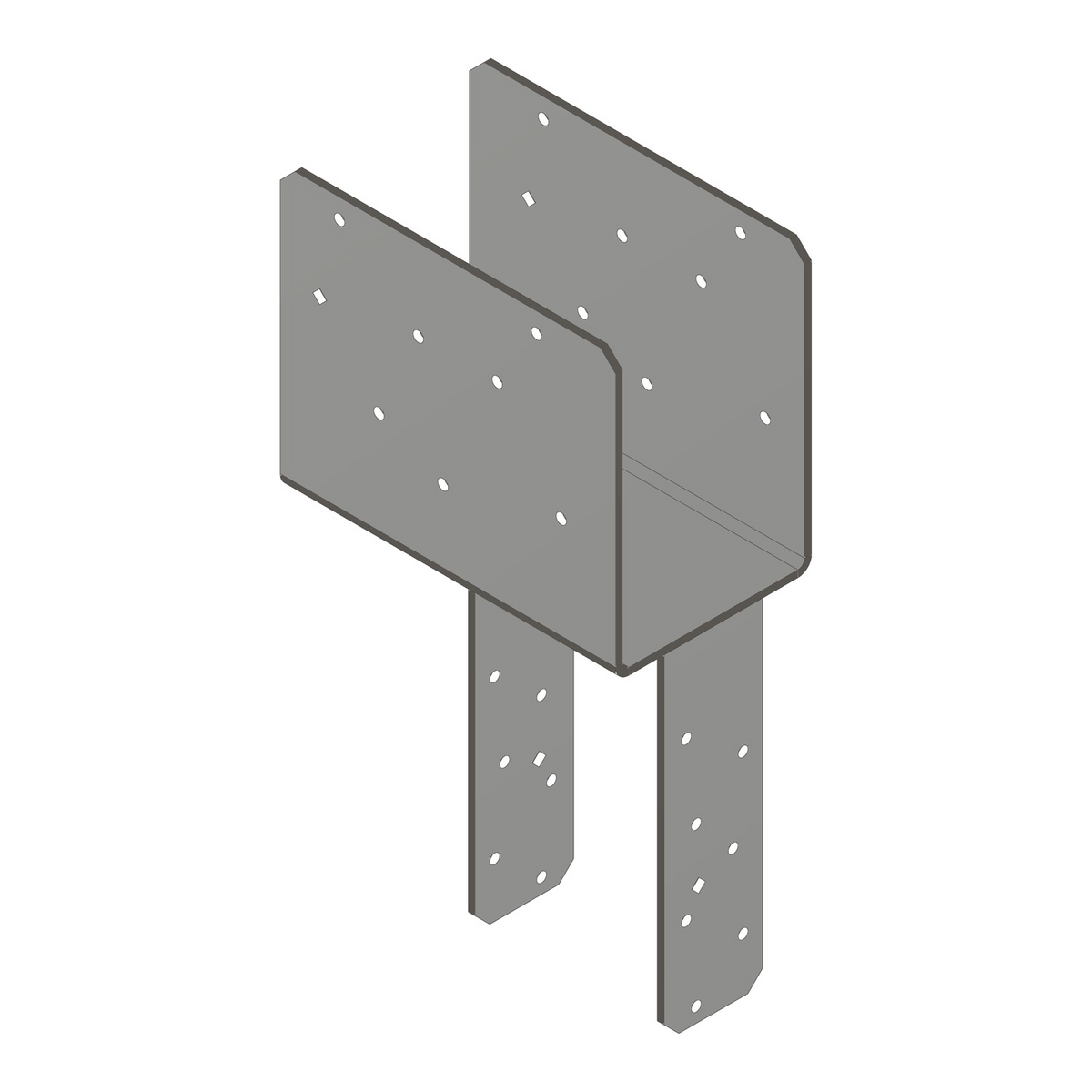 Simpson ECCQ4.62-4.62SDS End Column Cap w/SDS Screws for Triple 2x Beam, Triple 2x Post