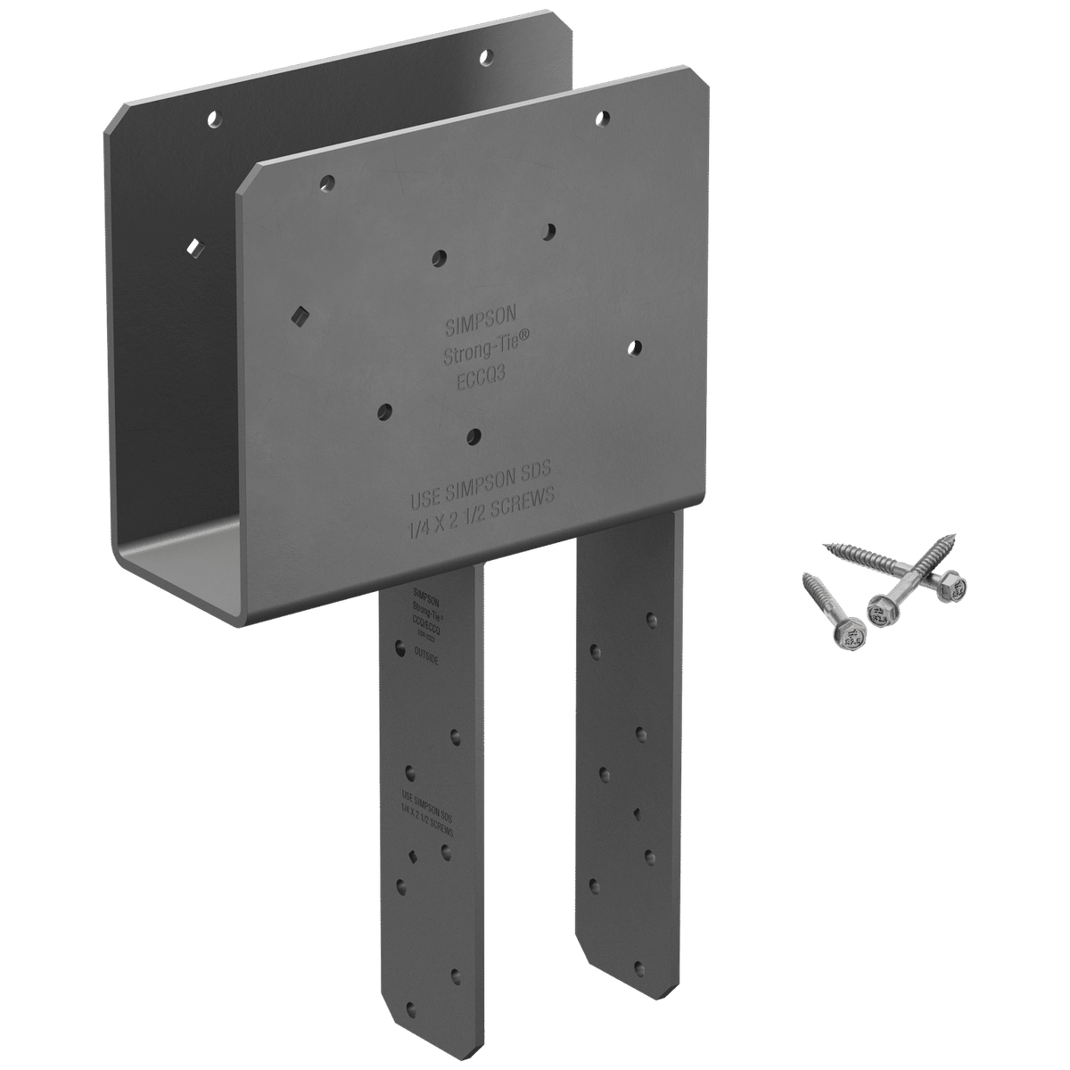 Simpson ECCQ3-4SDS2.5 End Column Cap w/SDS Screws for 3-1/8" Beam, 4x Post