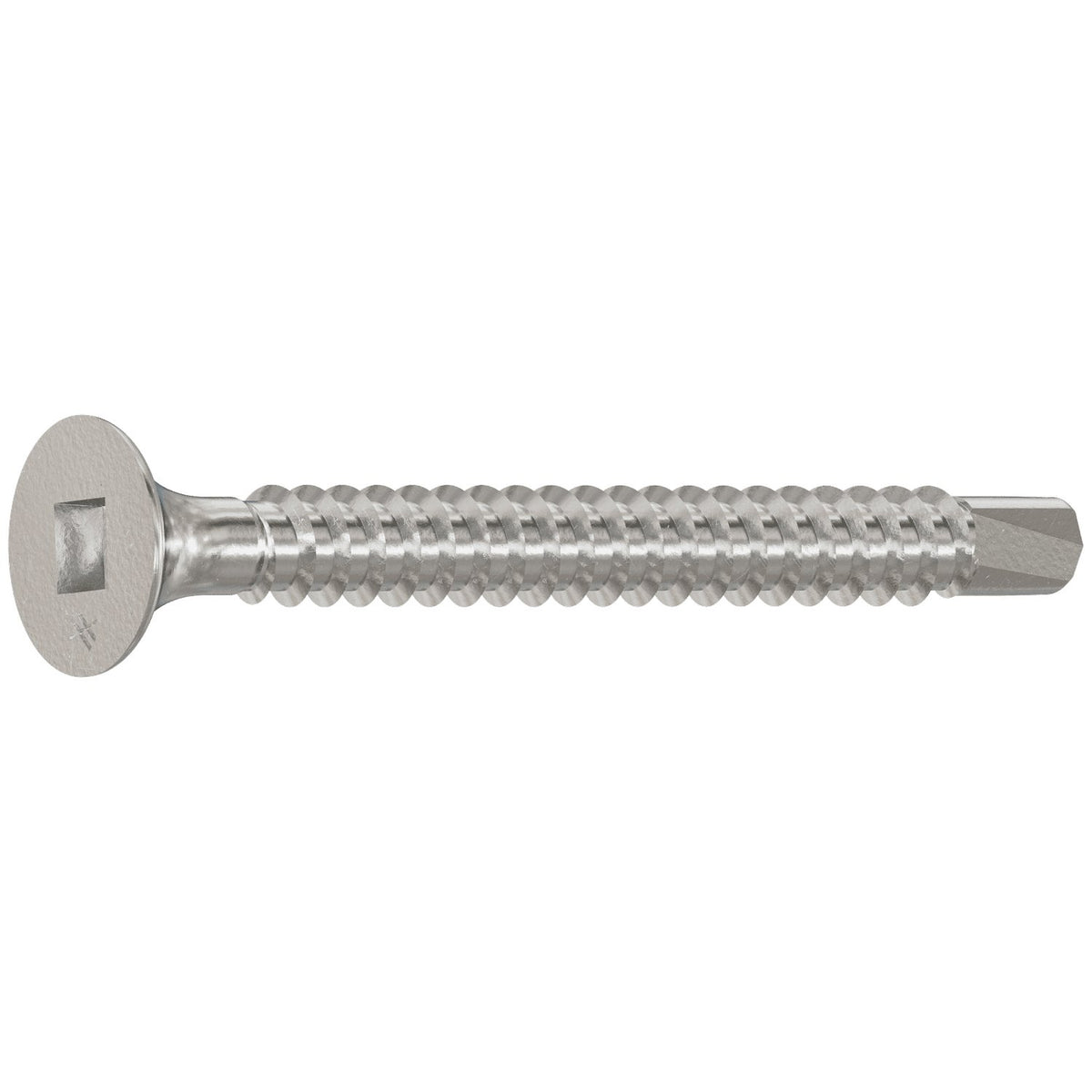 Simpson #8 x 1-5/8" Square Drive Self-Drilling Bugle-Head Screw, 410 Stainless