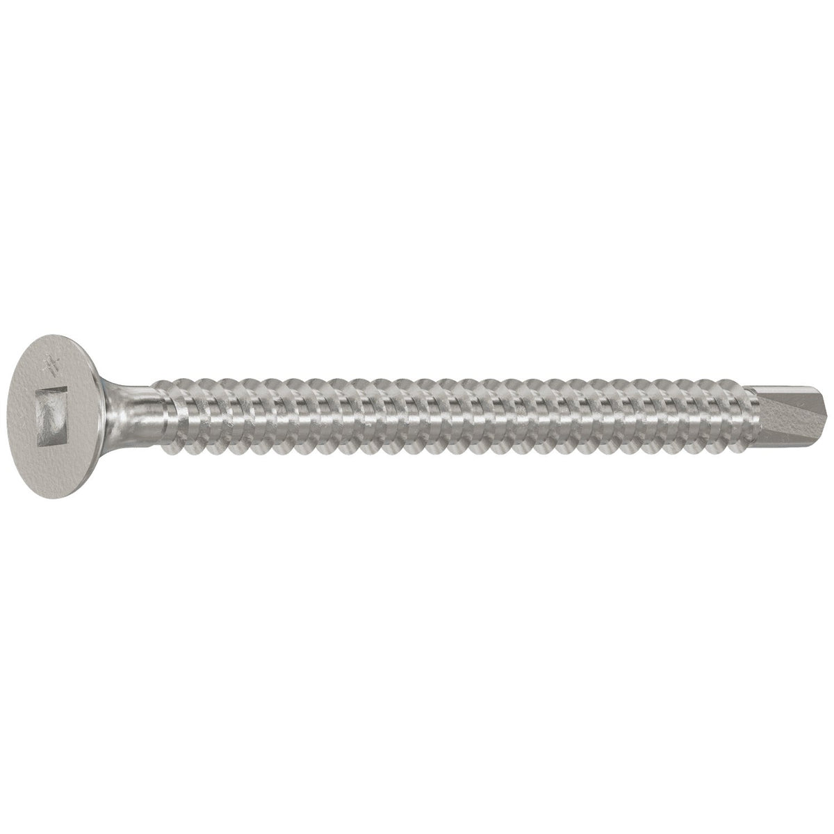 Simpson #8 x 2" Square Drive Self-Drilling Bugle-Head Screw, 410 Stainless