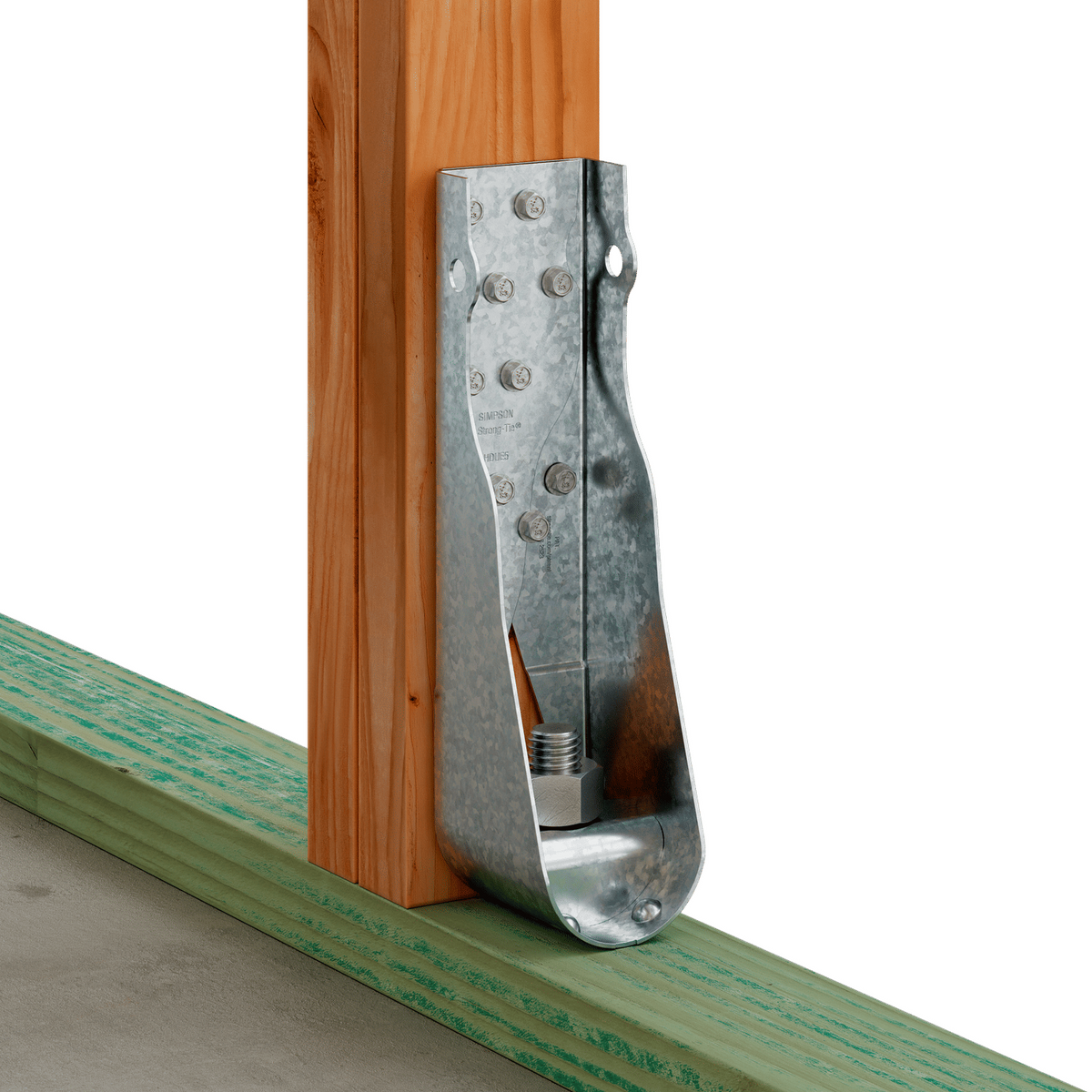 Simpson 11-5/16" Galvanized Predeflected Holdown w/Screws HDUE5-SDS3