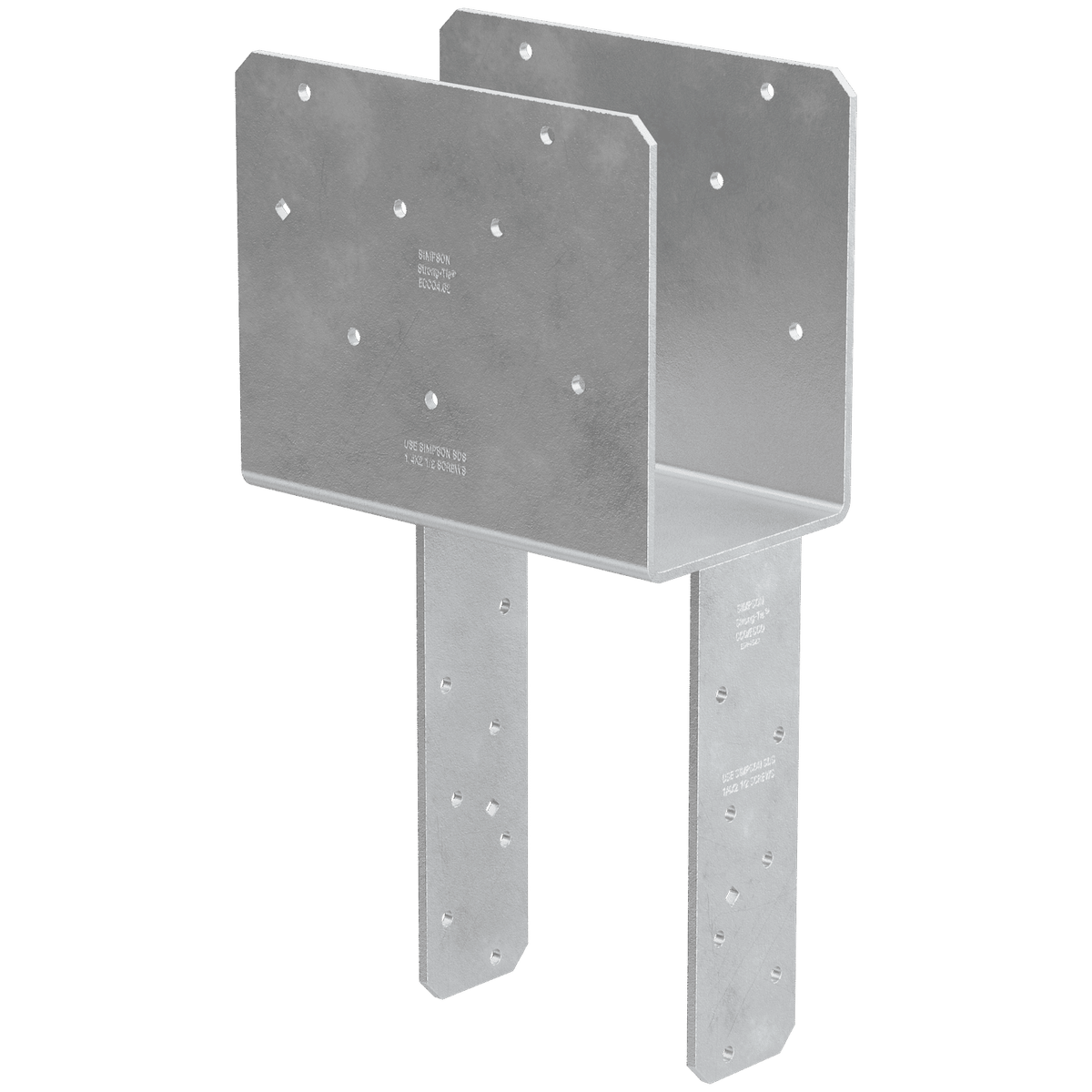 Simpson ECCQ4.62-5.50HDG End Column Cap, Hot Dip Galvanized w/SDS Screws for Triple 2x Beam, 6x Post