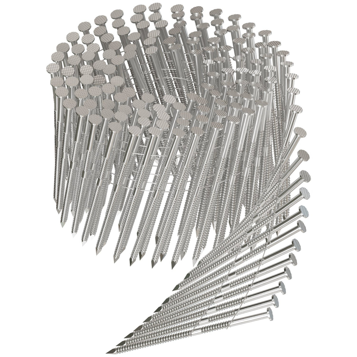 15° Wire Coil, Full Round Head, Ring-Shank Decking/Framing Nail
