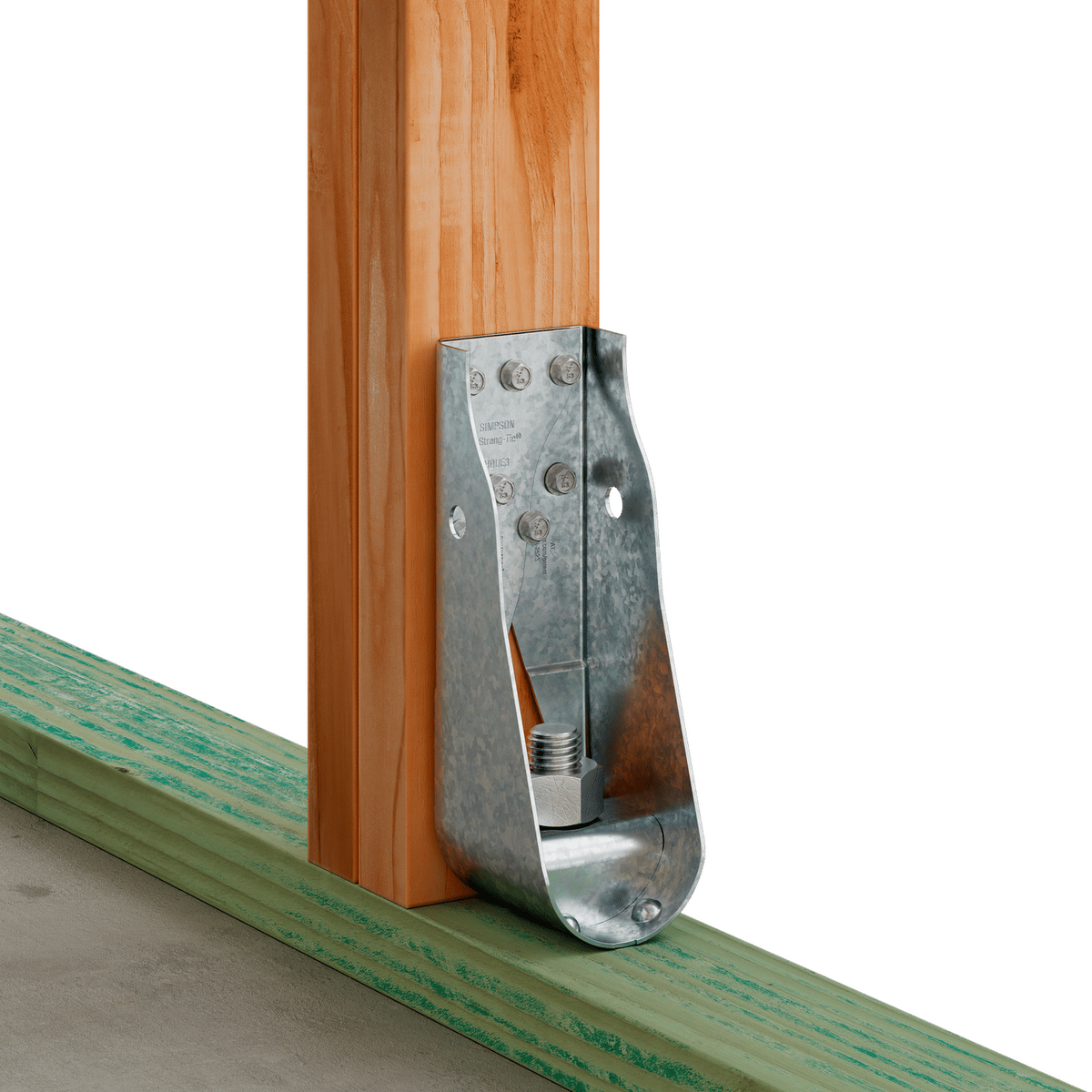 Simpson 8-11/16" Galvanized Predeflected Holdown w/Screws HDUE3-SDS3
