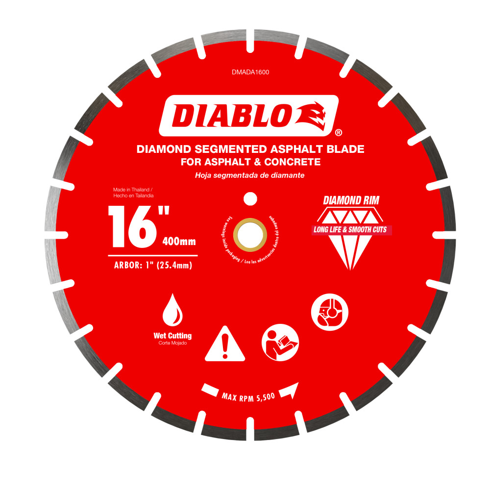 Diablo 16" Diamond Segmented Blade for Asphalt