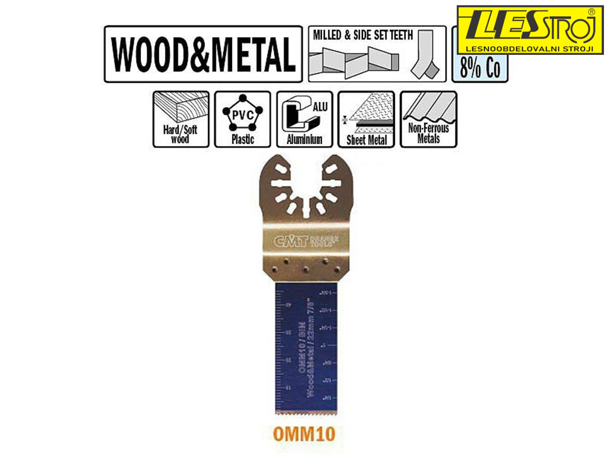 CMT OMM10-X1 7/8" Plunge and Flush-Cut for Wood & Metal BIM (1-Pc)
