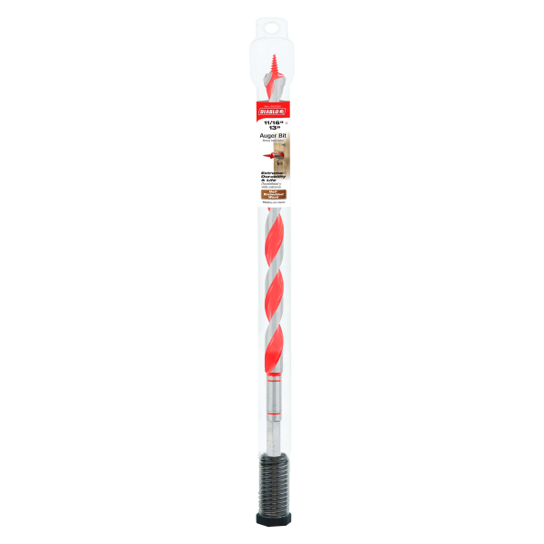 Diablo 11/16" x 13" Auger Bit for Wood & Nail-Embedded Wood DAG2060