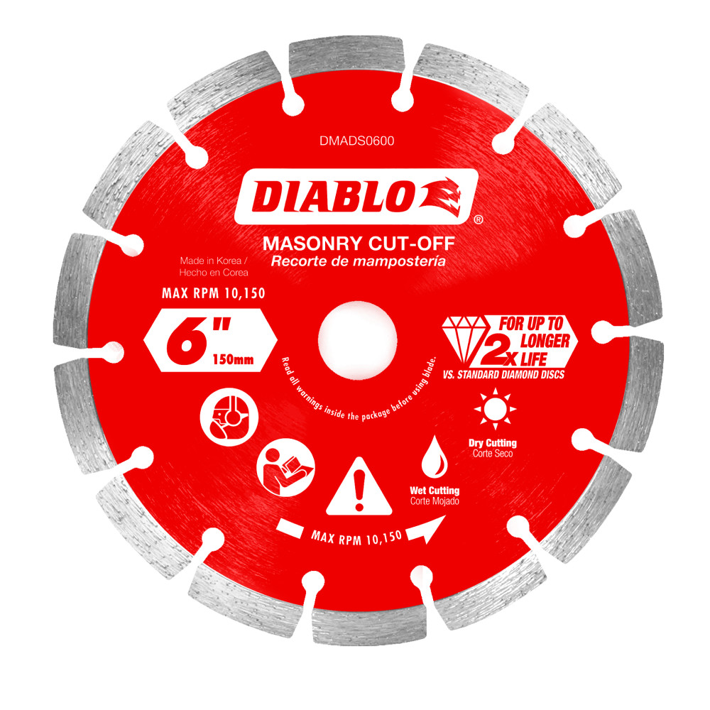 Diablo 6" Diamond Segmented Masonry Cut-Off Disc