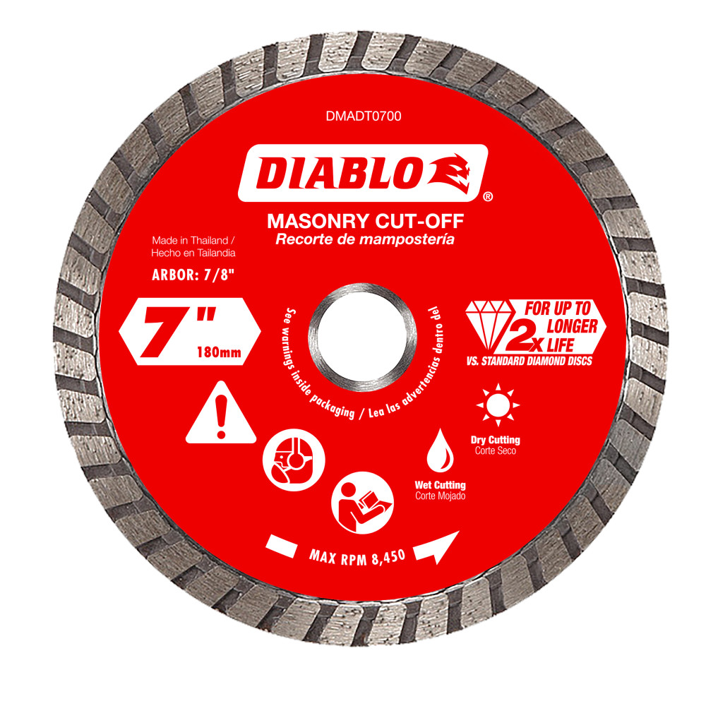 Diablo 7" Diamond Turbo Masonry Cut-Off Disc