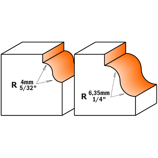 CMT 840.270.11 Roman ogee Bit, 1/4-Inch Shank, 5/32-Inch Radius, Carbide-Tipped