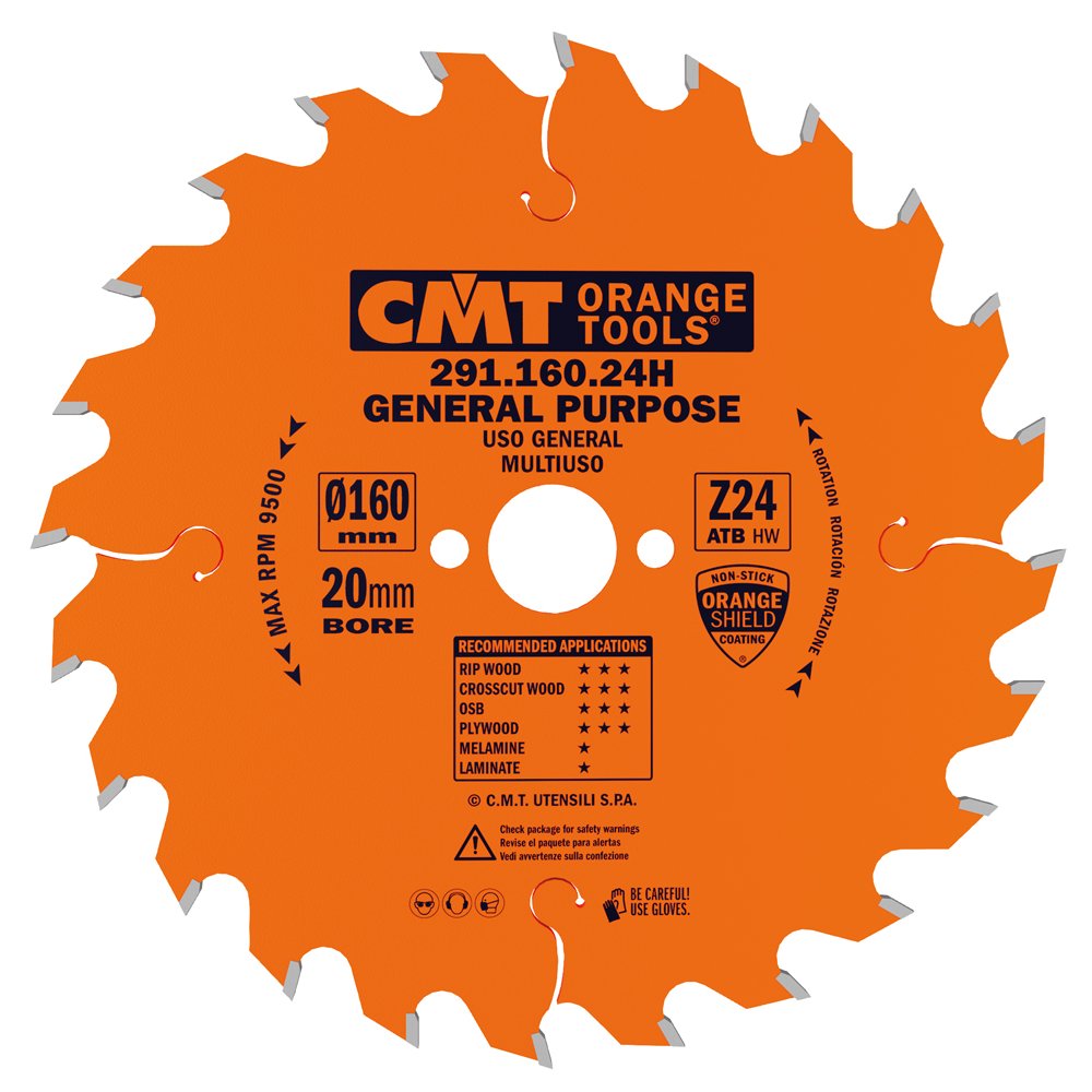 CMT 291.160.24H General Purpose Saw Blade for FesTool 160 20mm T24