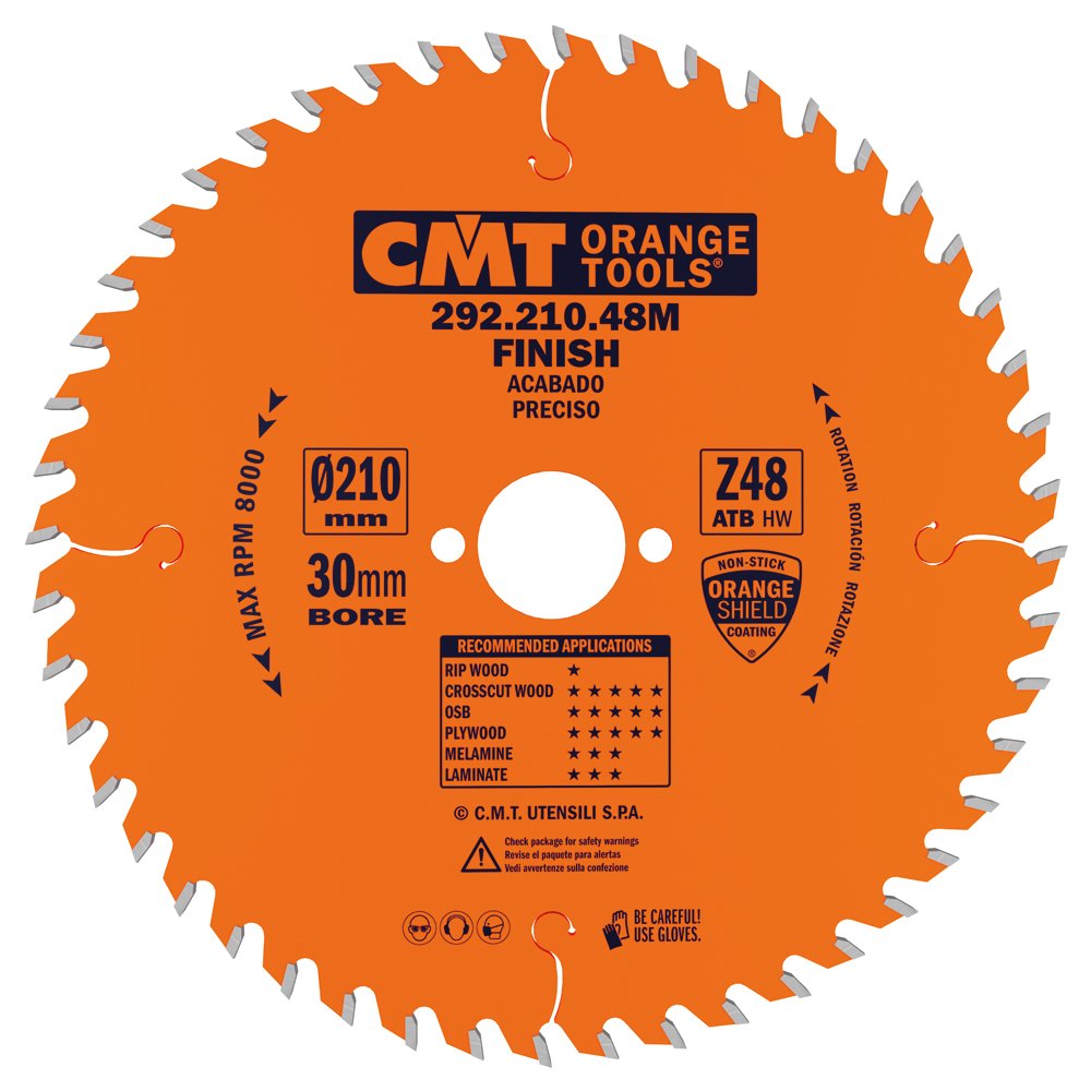 CMT 292.210.48M Fine Finish Saw Blade for FesTool 210 x 30mm T48