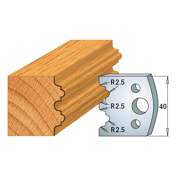 CMT 690.108 Profile Knives For Insert Shaper System 1-37/64" x 5/32" (40x4mm) 2Pk