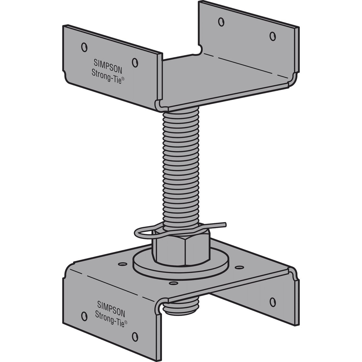 Simpson JP44 Floor Beam Leveler Jack Pier 2-4 in
