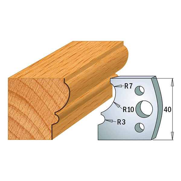 CMT 690.105 Profile Knives For Insert Shaper System 1-37/64" x 5/32" (40x4mm) 2Pk
