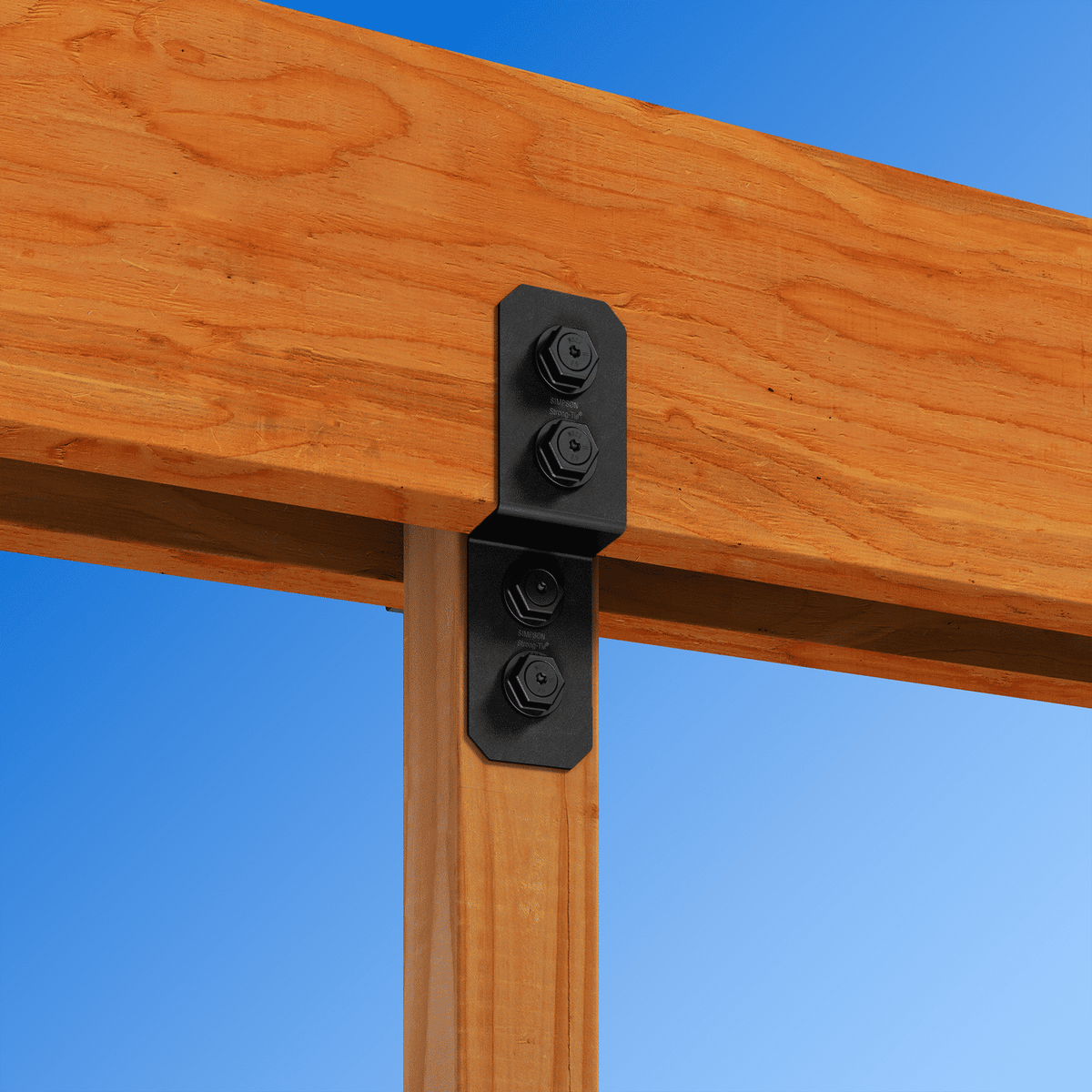 Simpson Strong-Tie APVDJT2-4 Avant Ornamental Deck Joist Tie - Black Powder Coat