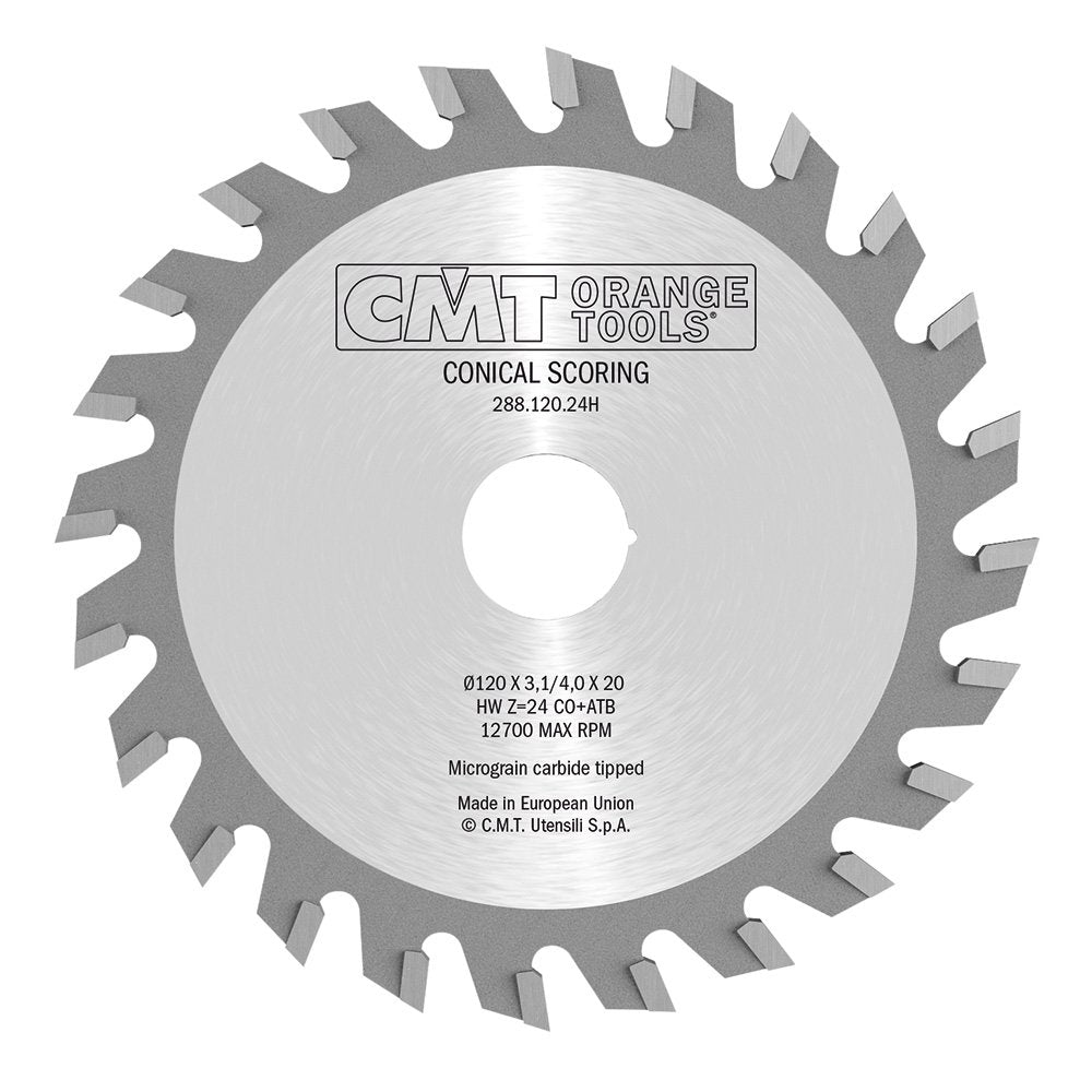 CMT 288.160.36Q Industrial Scoring Conical Blade 160 x 45mm T36 CO+Flat