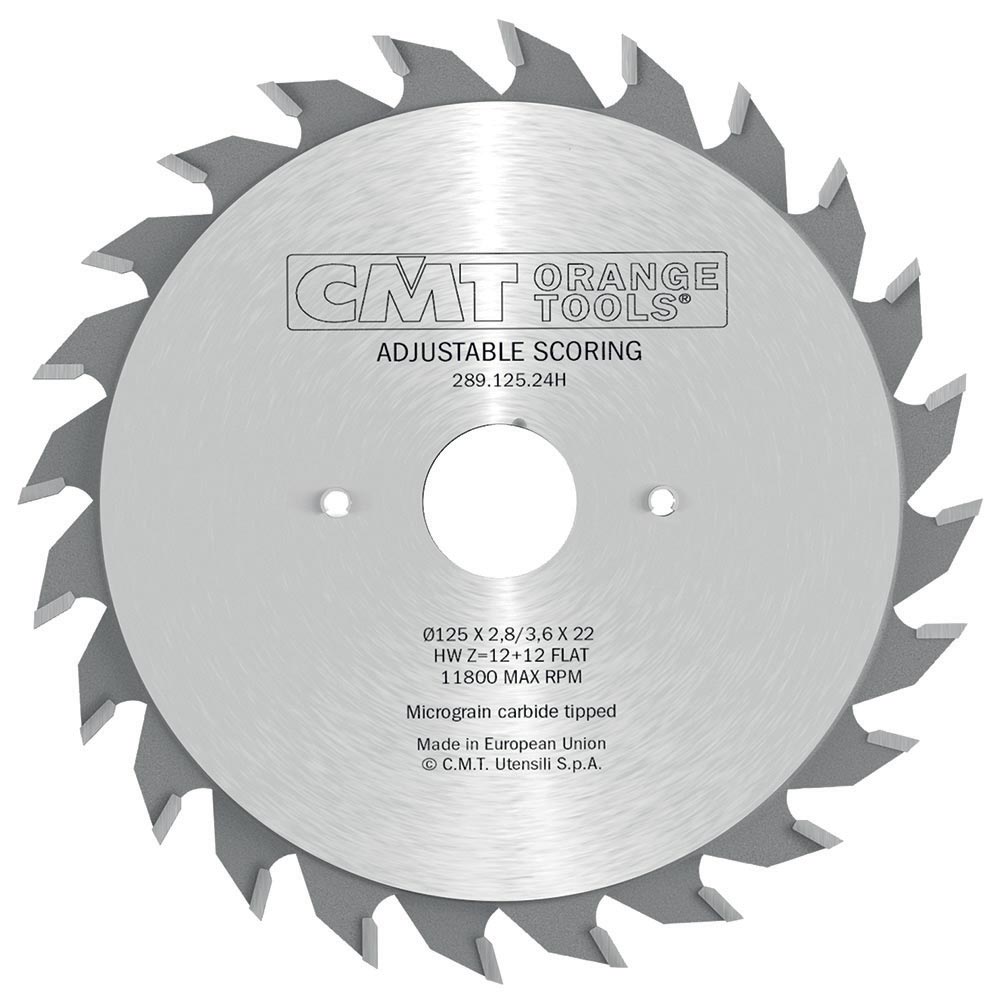 CMT 289.120.24T Industrial Adjustable Scoring Blade 120 x 50mm T12+12 Flat