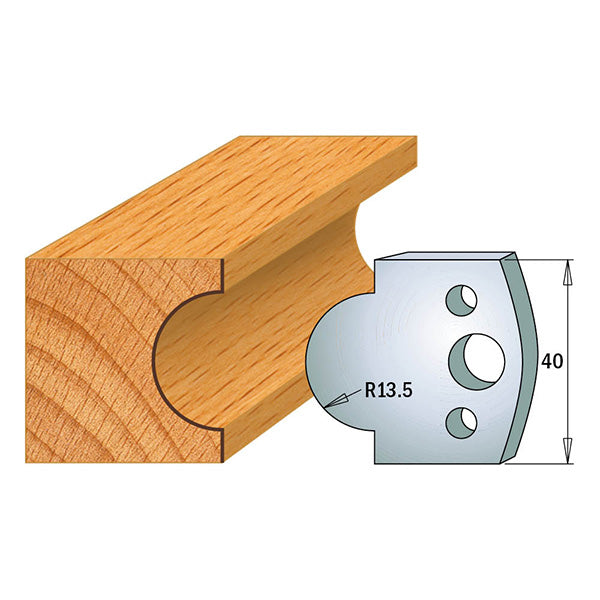 CMT 690.118 Profile Knives For Insert Shaper System 1-37/64" x 5/32" (40x4mm) 2Pk