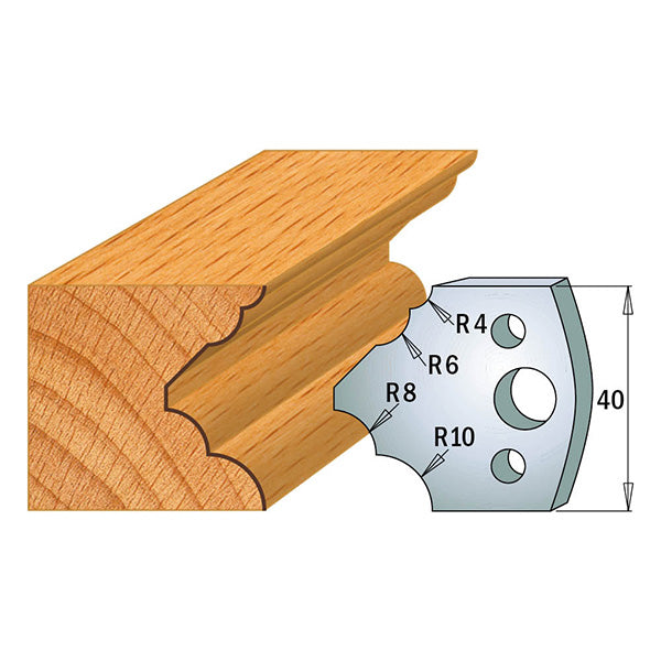 CMT 690.126 Profile Knives For Insert Shaper System 1-37/64" x 5/32" (40x4mm) 2Pk