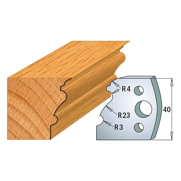 CMT 690.103 Profile Knives For Insert Shaper System 1-37/64" x 5/32" (40x4mm) 2Pk