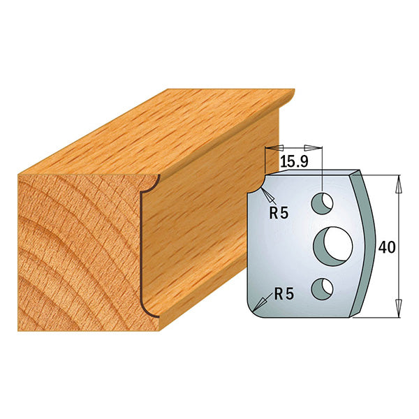 CMT 690.172 Profile Knives For Insert Shaper System 1-37/64" x 5/32" (40x4mm) 2Pk