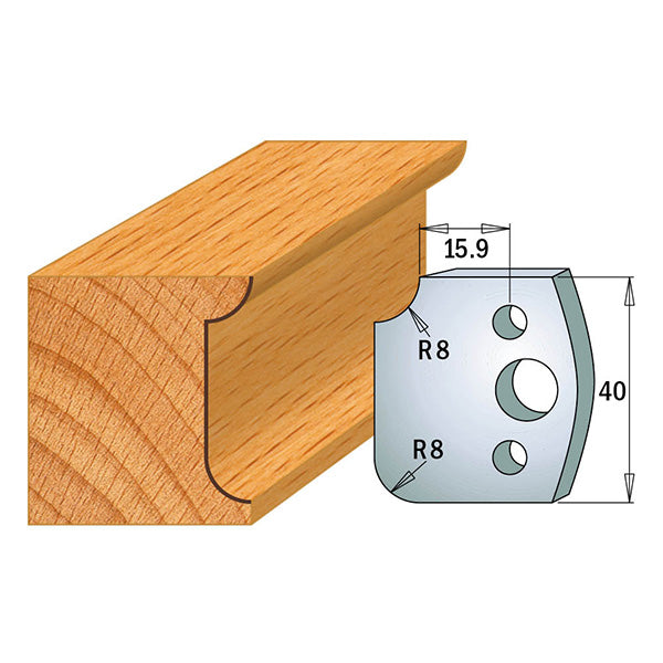 CMT 690.174 Profile Knives For Insert Shaper System 1-37/64" x 5/32" (40x4mm) 2Pk