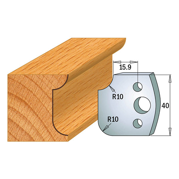 CMT 690.175 Profile Knives For Insert Shaper System 1-37/64" x 5/32" (40x4mm) 2Pk