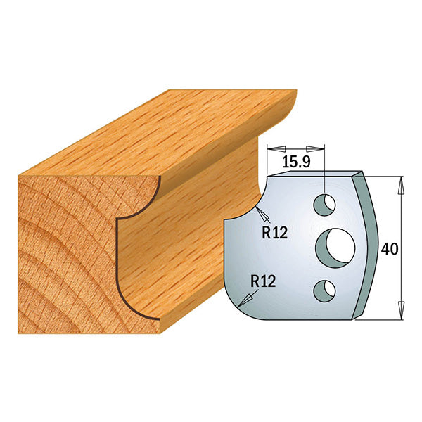 CMT 690.176 Profile Knives For Insert Shaper System 1-37/64" x 5/32" (40x4mm) 2Pk