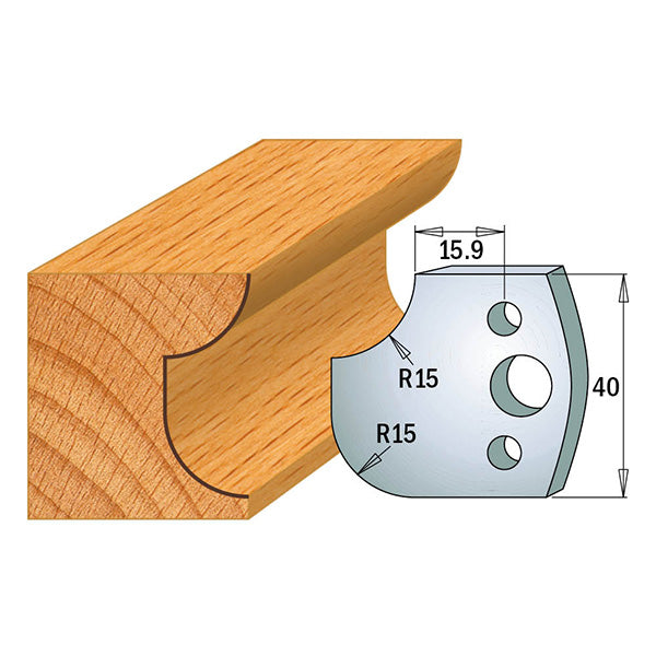CMT 690.177 Profile Knives For Insert Shaper System 1-37/64" x 5/32" (40x4mm) 2Pk