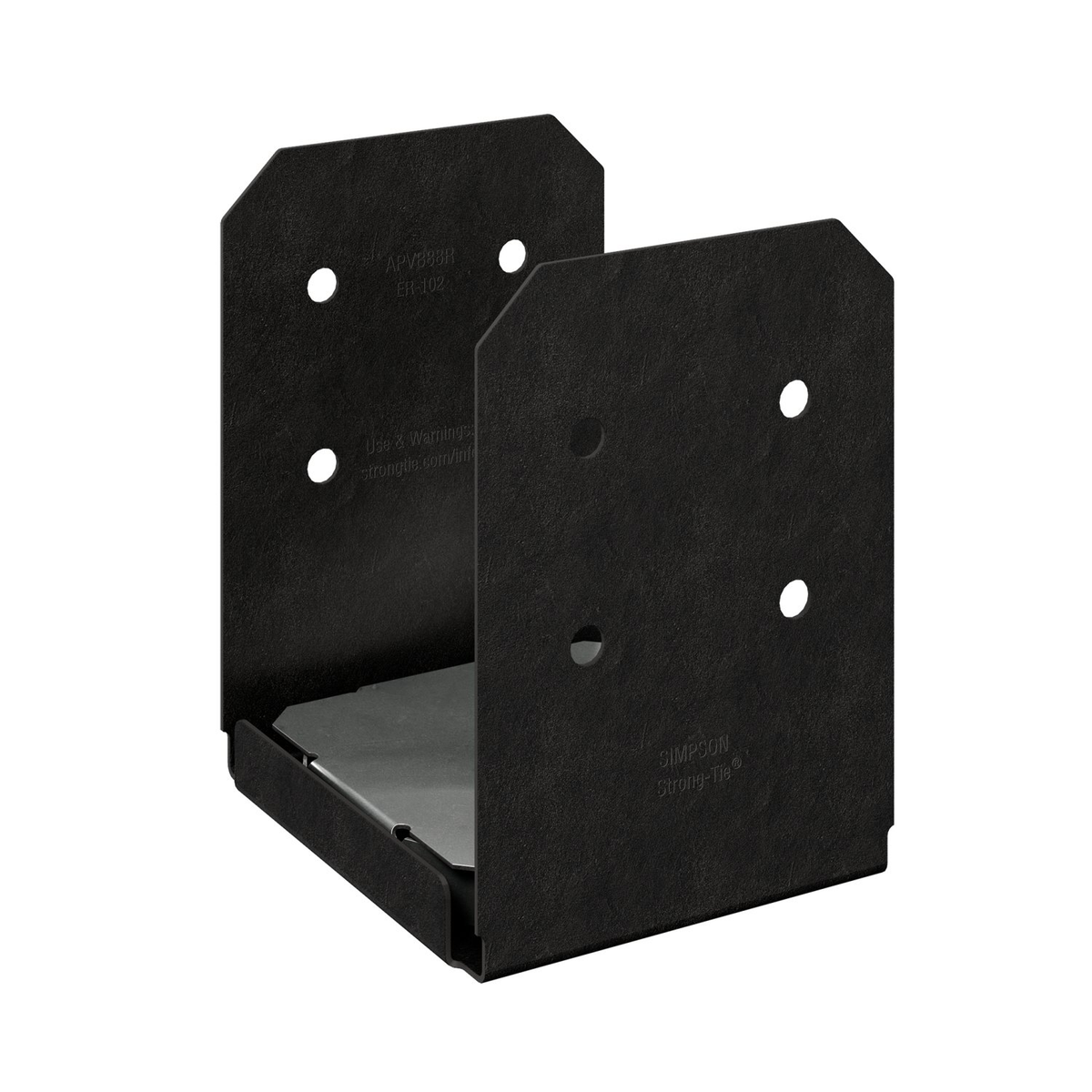 Simpson Strong-Tie APVB88R Avant Rough Cut 8x8 Ornamental Post Base - Black Powder Coat