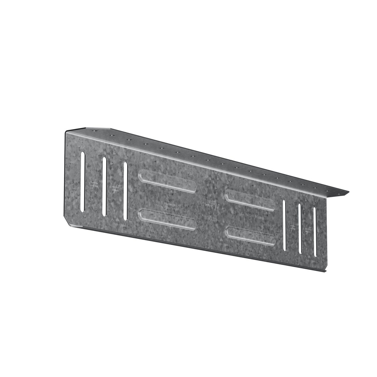 Simpson SSB3.518-KT Bypass Framing Slide-Clip Strut Connector 3-1/2 in. x 18 in. 16-Ga G90 Galv 25-Pk