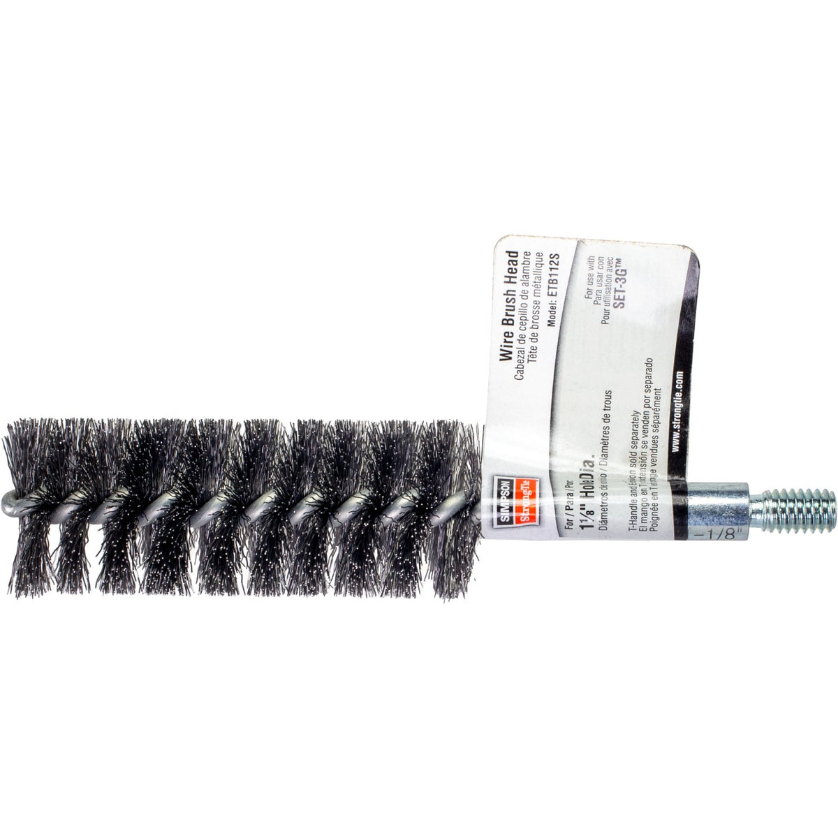 Simpson ETB112S 1-1/8" Hole-Cleaning Wire Brush Head for SET-3G & AT-3G