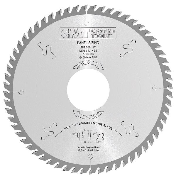 CMT 282.072.15U2 Industrial Panel Sizing Saw Blade 380 x 60mm T72 TCG