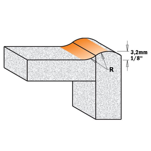 CMT 881.501.11 Solid Surface No-Drip Bit, 1-Inch Diameter, 1/2-Inch Shank