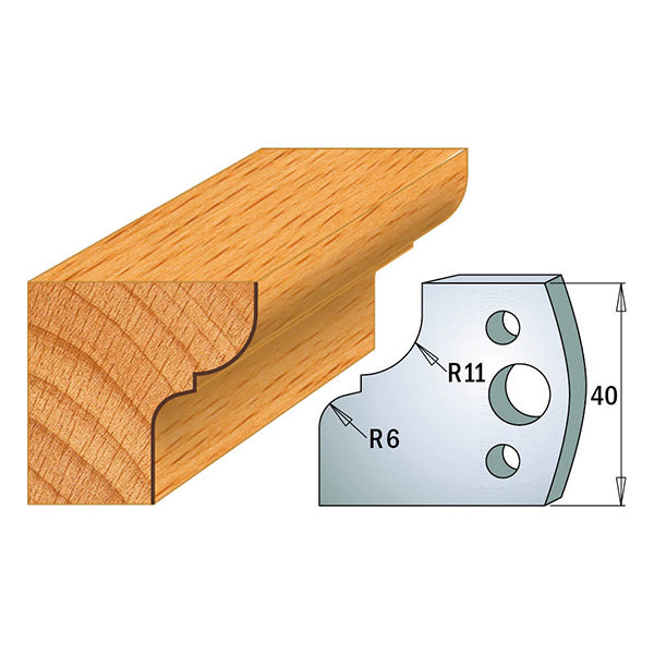 CMT 690.112 Profile Knives For Insert Shaper System 1-37/64" x 5/32" (40x4mm) 2Pk