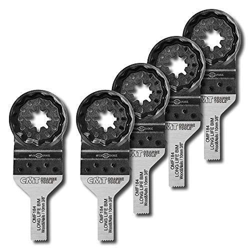 CMT OMF184-X5 3/8" Plunge Cut Blade for Wood & Nails BIM Starlock (5-Pc)