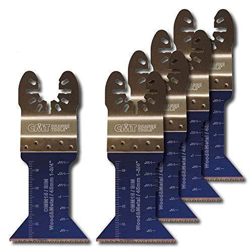 CMT OMM15-X5 1-3/4" Plunge and Flush-Cut Blade for Wood & Metal BIM (5-Pc)