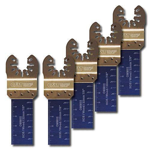 CMT OMM02-X5 7/8" Plunge and Flush-Cut Blade for Wood HCS (5-Pc)