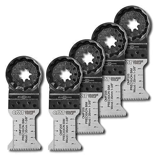 CMT OMF205-X5 1-3/8" Precision Cut Blade w/Japanese Toothing BIM Starlock (5-Pc)