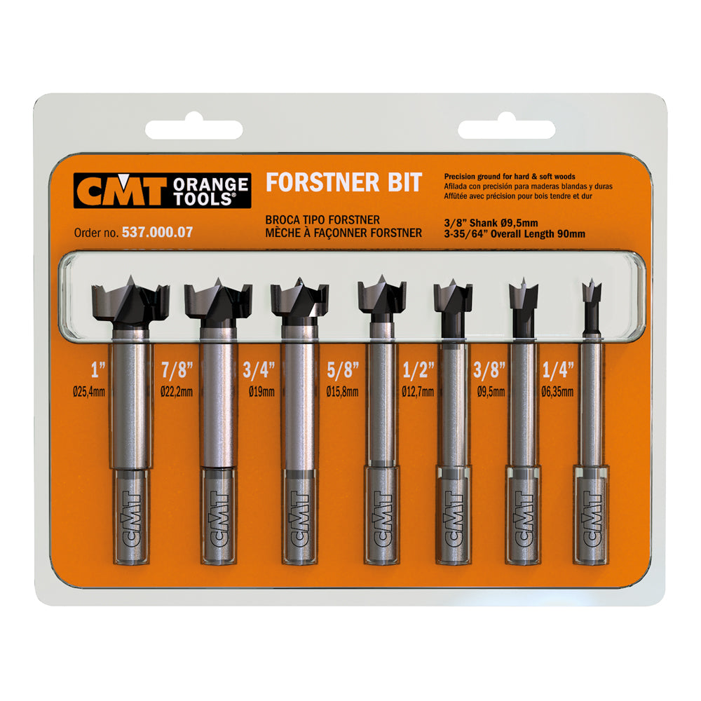 CMT 537.000.07 Forstner Bit Set S=3/8" 7-Pcs RH