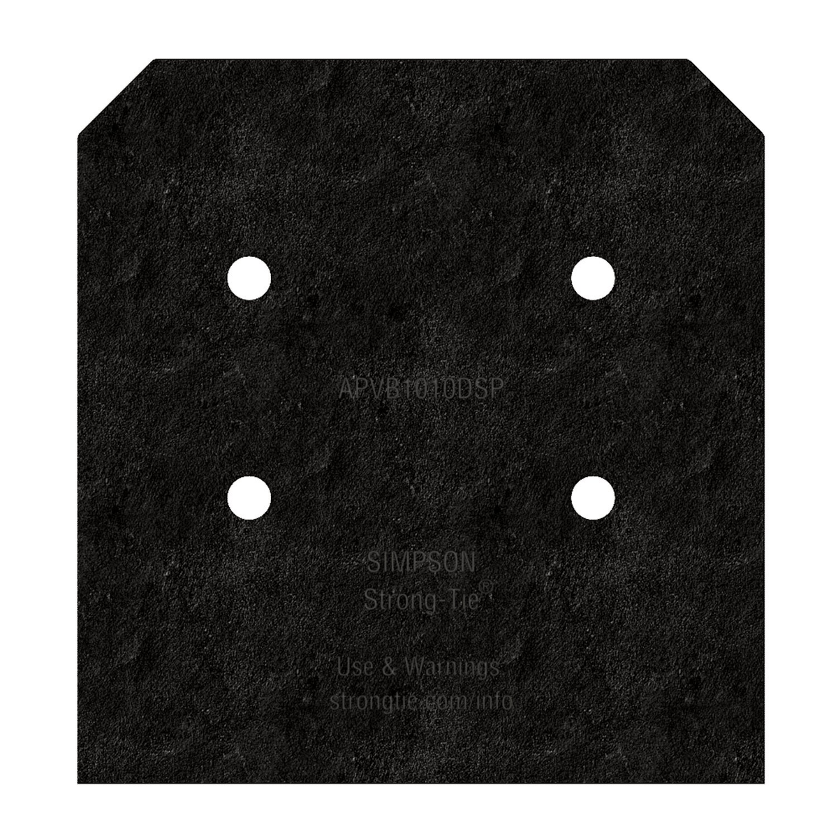 Simpson Strong-Tie APVB1010DSP Avant Decorative Post Base Plates - Black Powder Coat (2 per Pack)