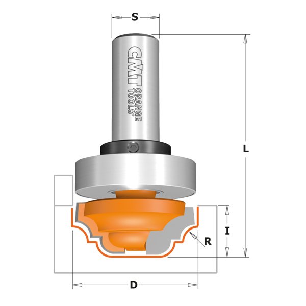 CMT 848.190.11 Plunge Ogee Bit 3/4" x 1/2" R=5/32" S=1/4"