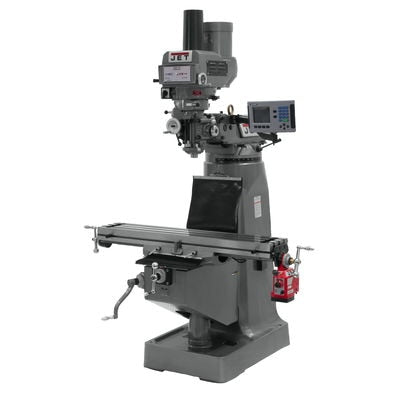 690125, JET JTM-4VS Mill With ACU-RITE 203 DRO With X-Axis Powerfeed and Power Draw Bar Installed in Metalworking, Milling, Vertical Mills