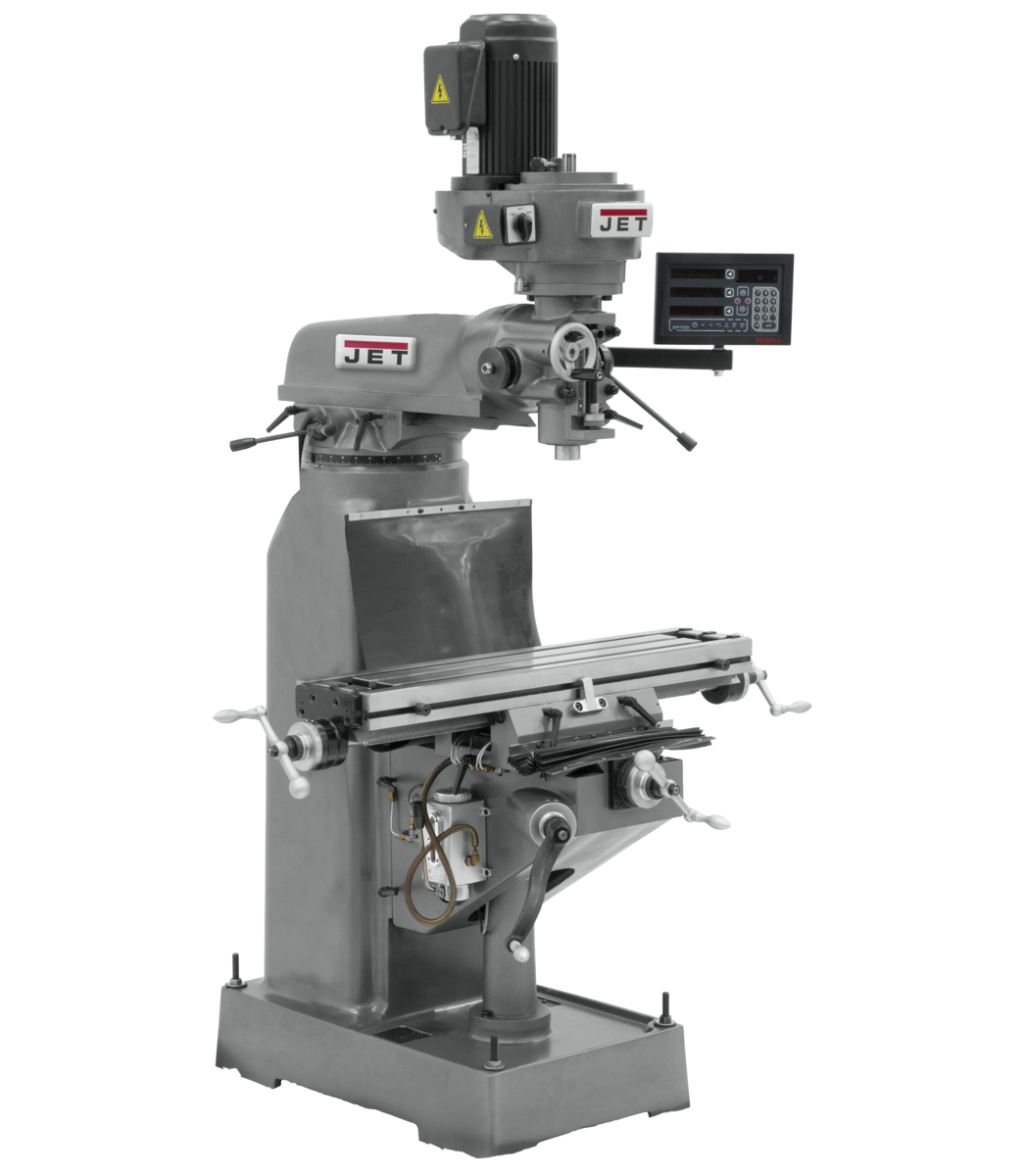 690177, JVM-836-1 Mill with ACU-RITE 203 DRO Installed, Jet, Metalworking, Milling, Vertical Mills