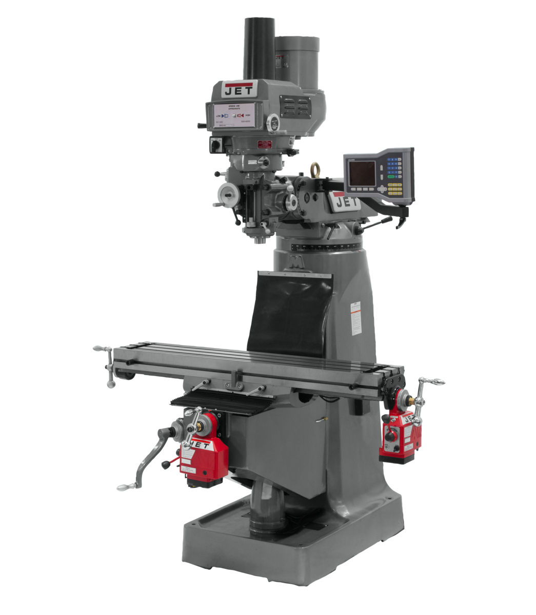 690424, JET JTM-4VS-1 Mill With ACU-RITE 203 DRO With X and Y-Axis Powerfeeds and Power Draw Bar in Metalworking, Milling, Vertical Mills