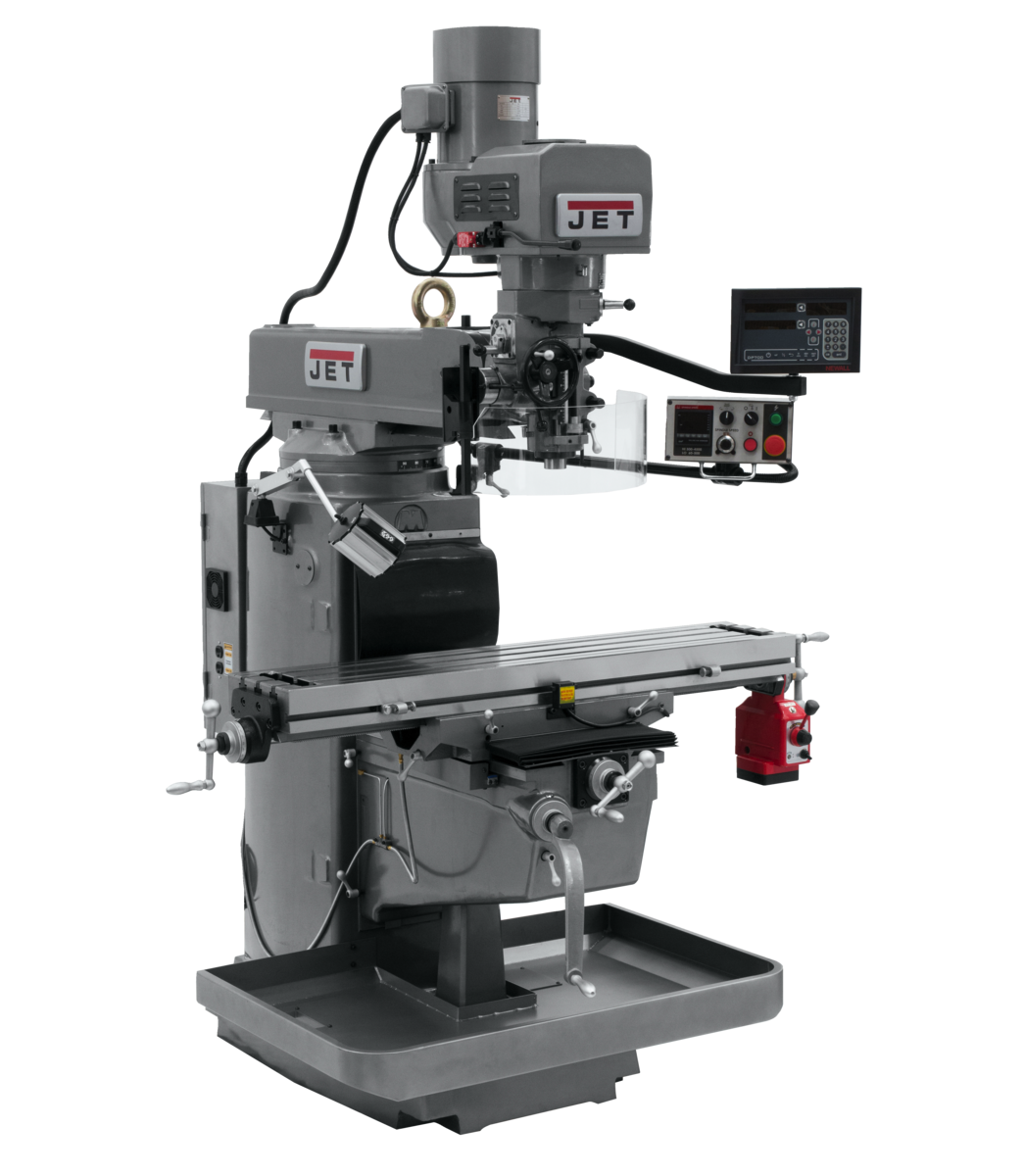 690639, JTM-1050EVS2 with Newall DP700 3X (K) DRO & X Powerfeed, Jet, Jet Metalworking, Milling, Vertical Mills, EVS